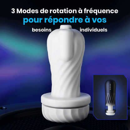 ROCKET Masturbateur  3 Rotation 5 Vibration+Va-et-Viens  chauffant
