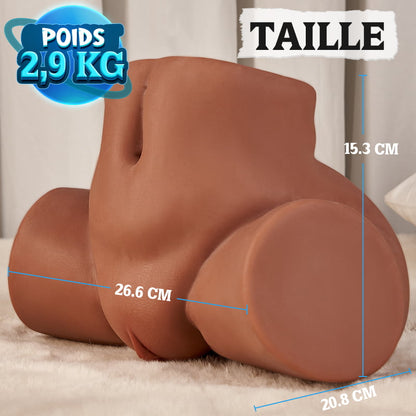 【Expédition le 28 juillet】Sara Harlow - Pot de miel artificiel marron à jambes croisées et hauteur hanches, 2,9 kg