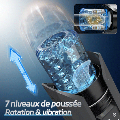 【Nettoyant gratuit】King - Masturbateur automatique 4 en 1 pour hommes, 100% étanche