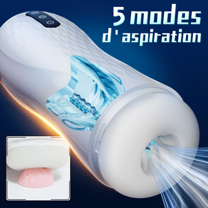 Fantasy - Masturbateur chauffant à 5 fréquences d'aspiration et 10 fréquences de vibration