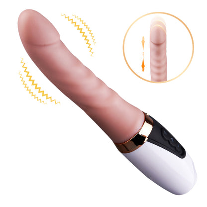 Sex Machine 27 cm Gode Vibromasseur avec Chauffage pour Stimulation du Point G et de l'Anus