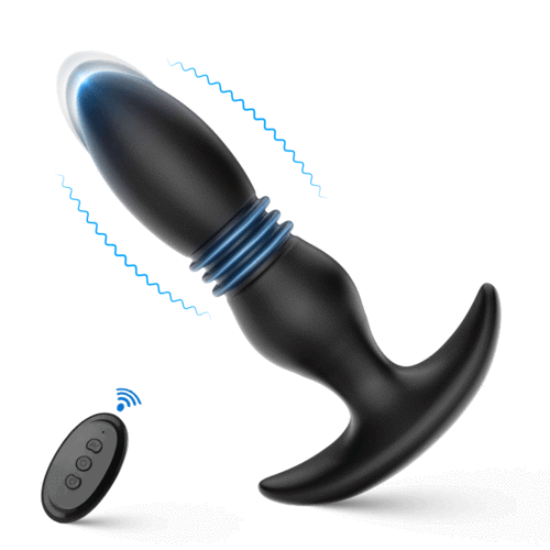 Plug anal vibromasseur prostate 3 plis 7 télescopiques 7 vibration