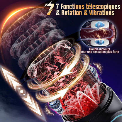 Cinder – Stroker de fellation à poussée, rotation, aspiration, vibration et léchage