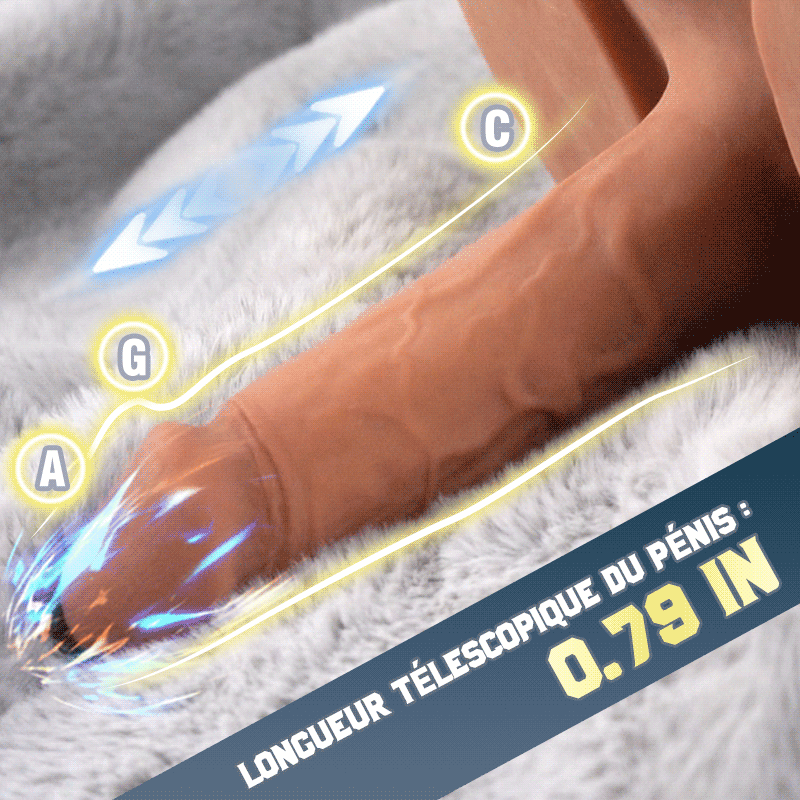 Gode vibrant à poussée réaliste pour fesses 10,12 lb Marron