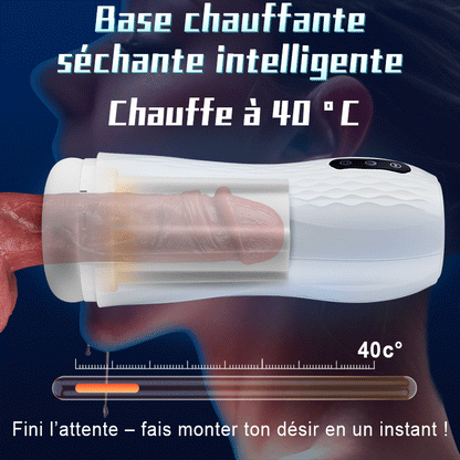 Fantasy - Masturbateur chauffant à 5 fréquences d'aspiration et 10 fréquences de vibration