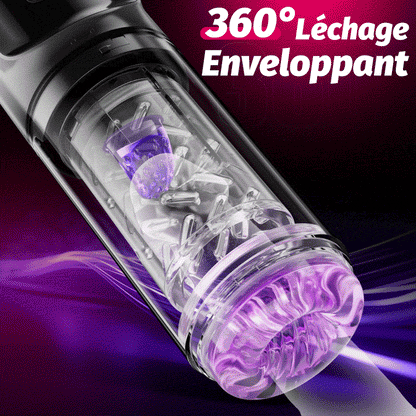 Vortex - 7 Suceur SPA double température Agrandisseur d'os 7 Massage rotatif à 360° Masturbateur