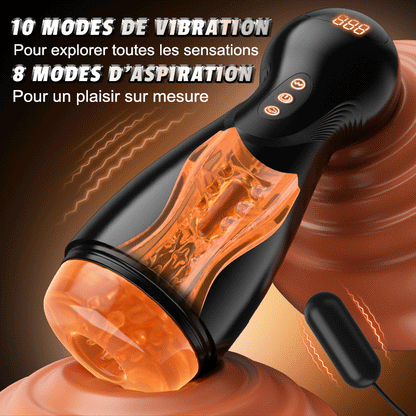 Evolution-8 Succion 10 Vibration One Touch Orgasm Digital Vacuum Masturbator