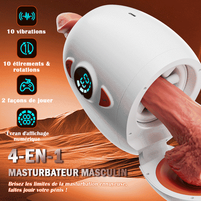 Explorateur-Innovative Pleasure Masturbateur électrique à double entrée Massage des testicul