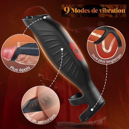 【Nouveaux produits】Anneau pénien à haute efficacité par vibration à 9 fréquences