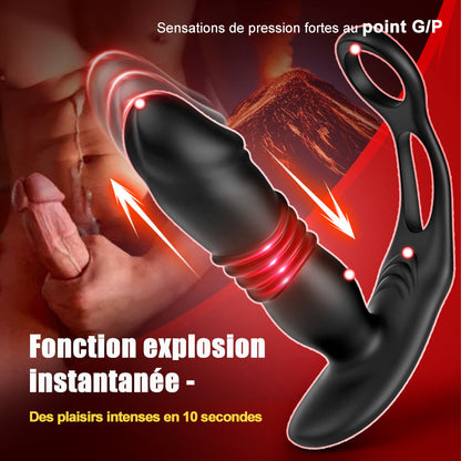 【Mise à niveau】 SAUL 3 Télescopique 12 Vibration Vibromasseur de Prostate