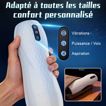 Fantasy - Masturbateur chauffant à 5 fréquences d'aspiration et 10 fréquences de vibration