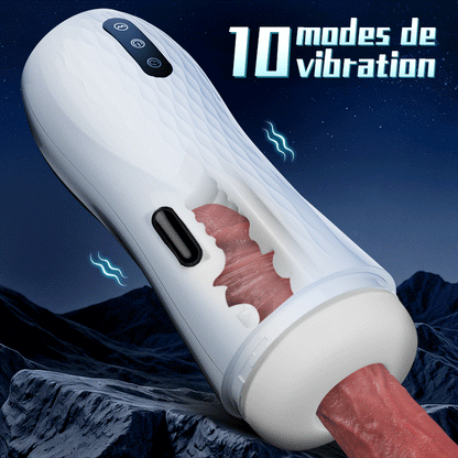 Fantasy - Masturbateur chauffant à 5 fréquences d'aspiration et 10 fréquences de vibration