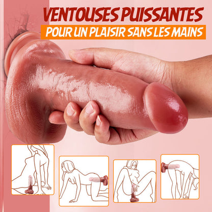 Big Brother – Dildo réaliste extra épais avec extension maximale de 9,84 pouces, 7 modes de va-et-vient + 10 modes de vibration