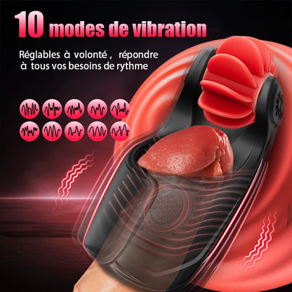 10 Tapotement & Vibration 10 Rotation Entraîneur Masturbateur De Tornade