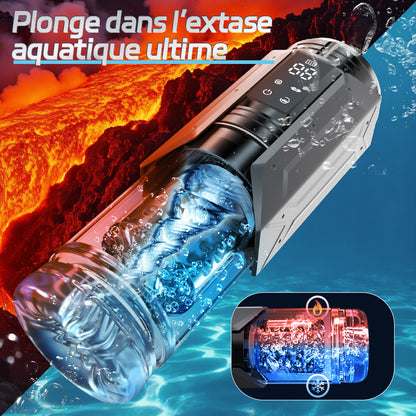 【Nettoyant gratuit】King - Masturbateur automatique 4 en 1 pour hommes, 100% étanche