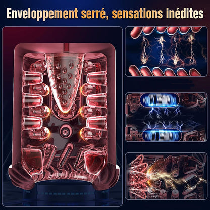 Cinder – Stroker de fellation à poussée, rotation, aspiration, vibration et léchage