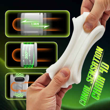 Double ouverture 7 vibrations 5 rotations et va-et-vient Masturbateur portable de sexe oral