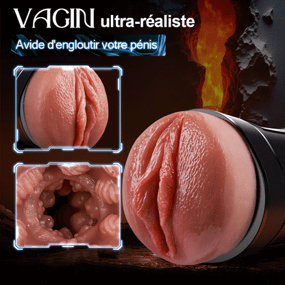 Challenger - 10 Vibrations, 5 Aspirations, Vagin Ultra-Réaliste, Masturbateur Simulé