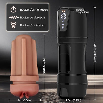 Challenger - 10 Vibrations, 5 Aspirations, Vagin Ultra-Réaliste, Masturbateur Simulé