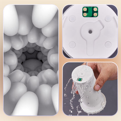 Vibedry - Masturbateur chauffant pour hommes, 7 niveaux de téléscopage, 5 modes de vibration, contrôlé par application, multifonctionnel