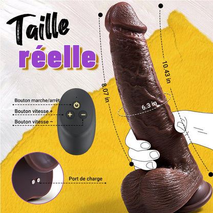 Outrider Dildo vibrant et à va-et-vient, épais, long et réaliste 10,75 pouces