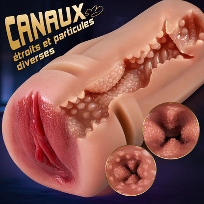 Captain - Masturbateur automatique masculin avec aspiration et vibration réalistes, sensation serrée, sensations variées