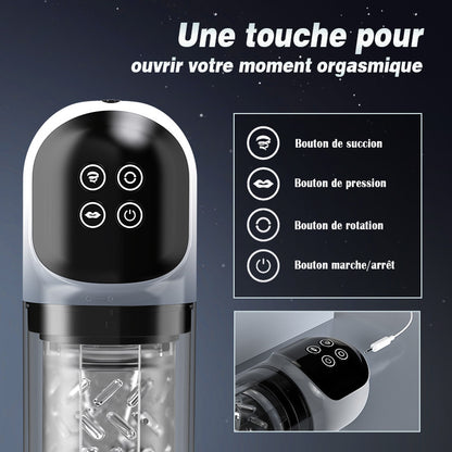 Vortex - 7 Suceur SPA double température Agrandisseur d'os 7 Massage rotatif à 360° Masturbateur