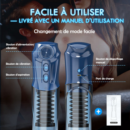 【HOT】Arousa - Pompe à pénis d'agrandissement efficace pour hommes avec aspiration sous vide et vibration