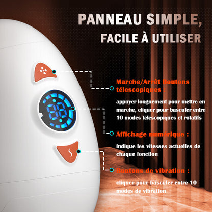 Explorateur-Innovative Pleasure Masturbateur électrique à double entrée Massage des testicul