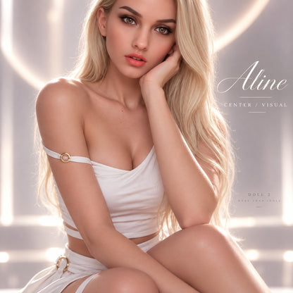Aline - Torse sexuel réaliste de 157 cm pour hommes – Masturbateur réaliste avec tête, texture 3D, nettoyage facile