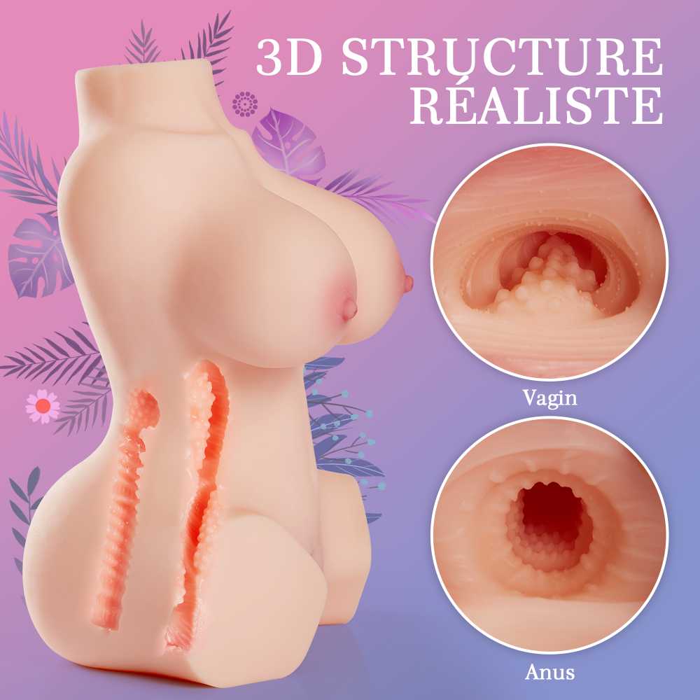 2 EN 1 Masturbateur réaliste 3D Structure vaginal  2,5 kg Aivrobta Aivrobta