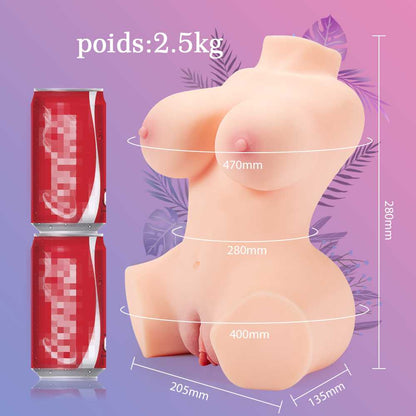 2 EN 1 Masturbateur réaliste 3D Structure vaginal  2,5 kg Aivrobta Aivrobta
