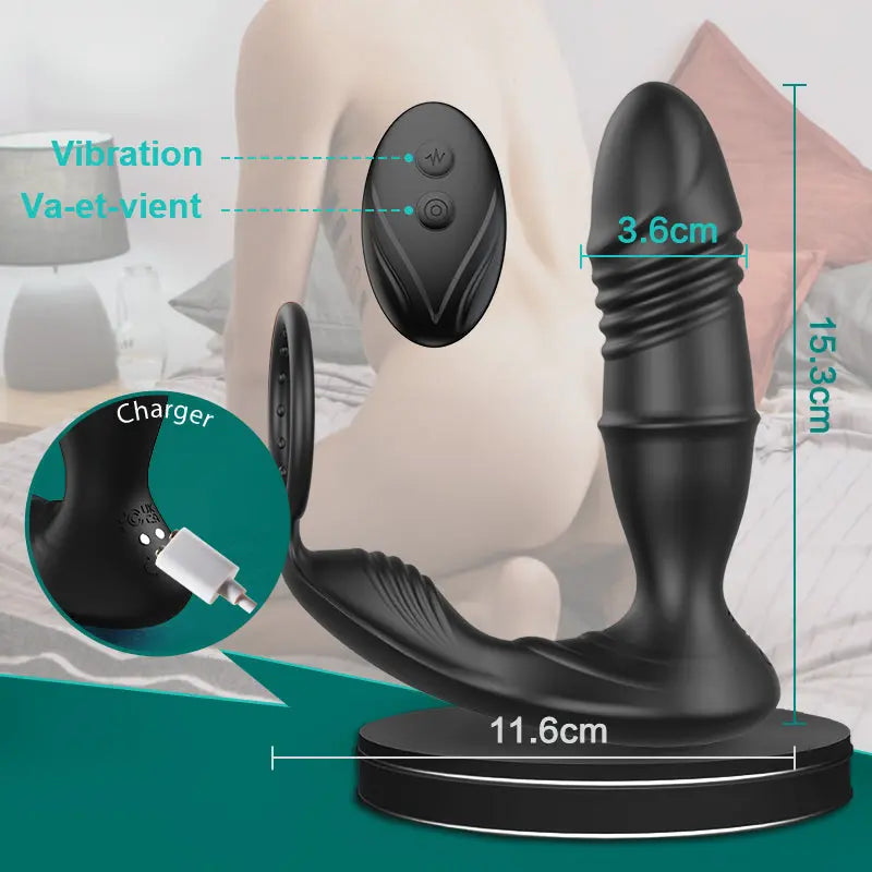 MURPHY Stimulateur de Prostate va-et-vient et vibration App-commande Acmejoy